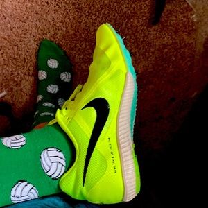 Nike Spikes, comes with spikes, the shoe, and bolts; the tool to put bolts in